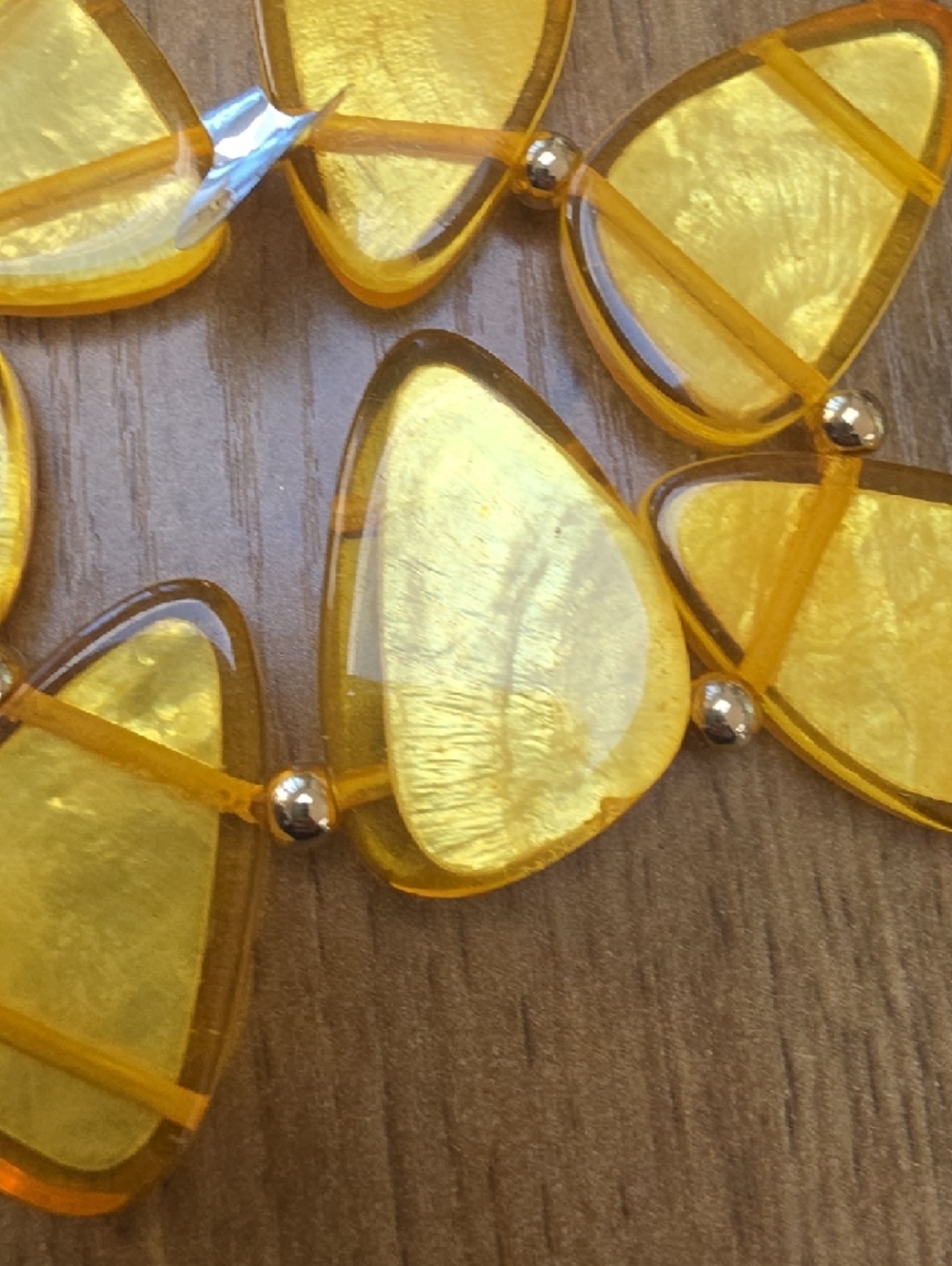Style & Co. Golden Yellow Resin Petal Stretch Bracelet - Picture 3 of 6